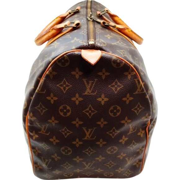 371425BU (S6) Louis Vuitton Travel Bag Keepall 50 Brown Monogram - Picture 2 of 9